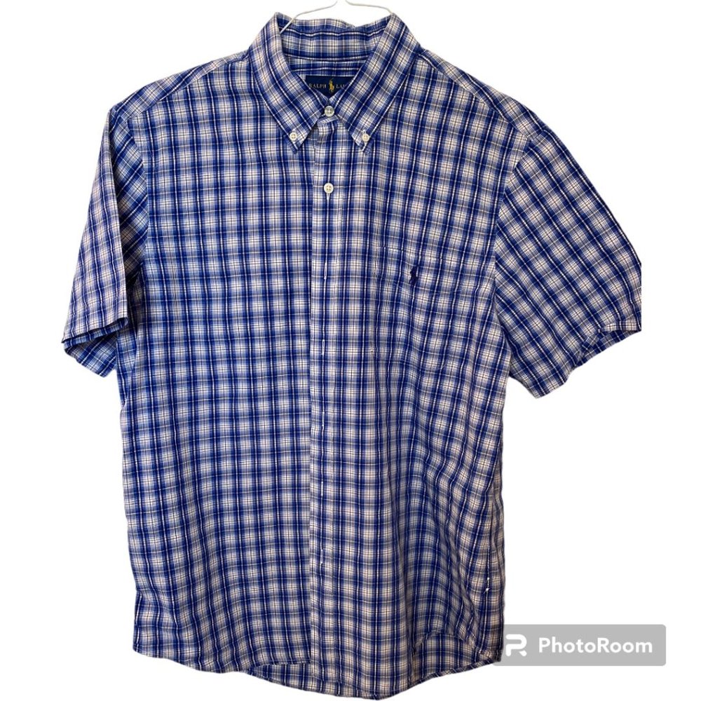 MEn's Polo Ralph Lauren Classic Fit Seersucker Shirt, Size:  Large